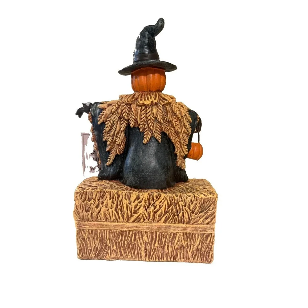 Neck of the Woods Halloween Sitting Scarecrow With Pumpkins Viral New